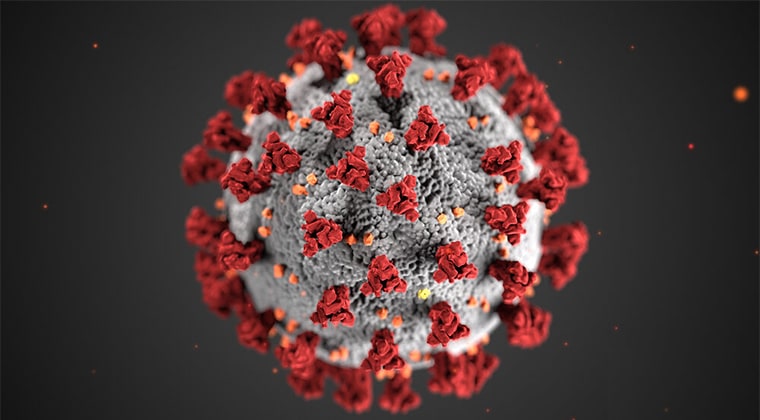 Digital render of the Coronavirus full frame